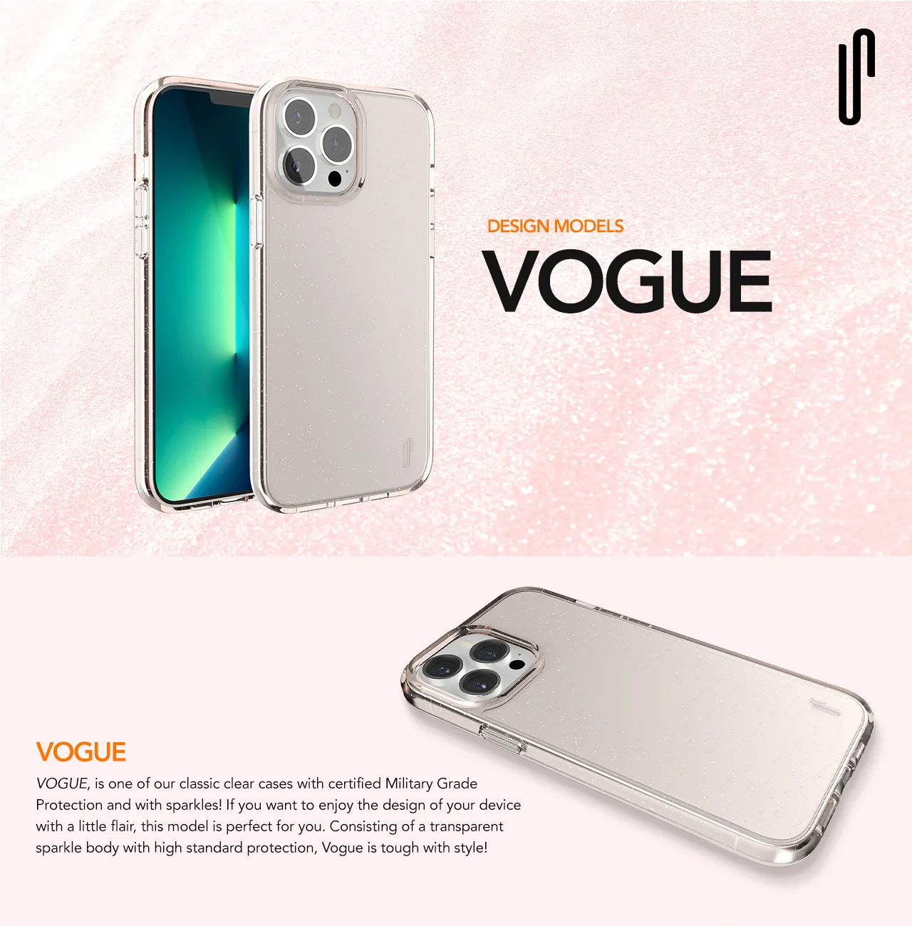 Ugly Rubber Vogue fodral för iPhone 14 Pro Max 6,7″ klar