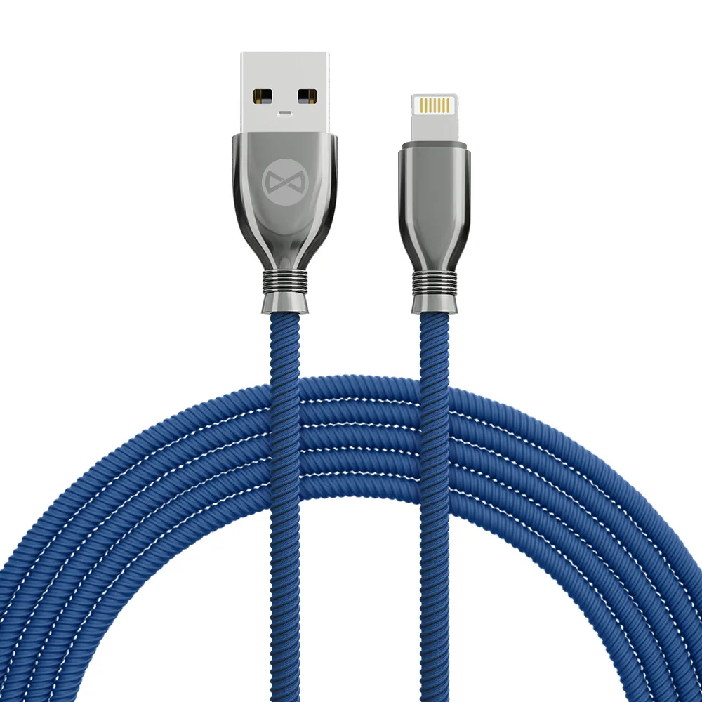 Forever Tornado kabel USB – Lightning 1,0 m 3A marinblå