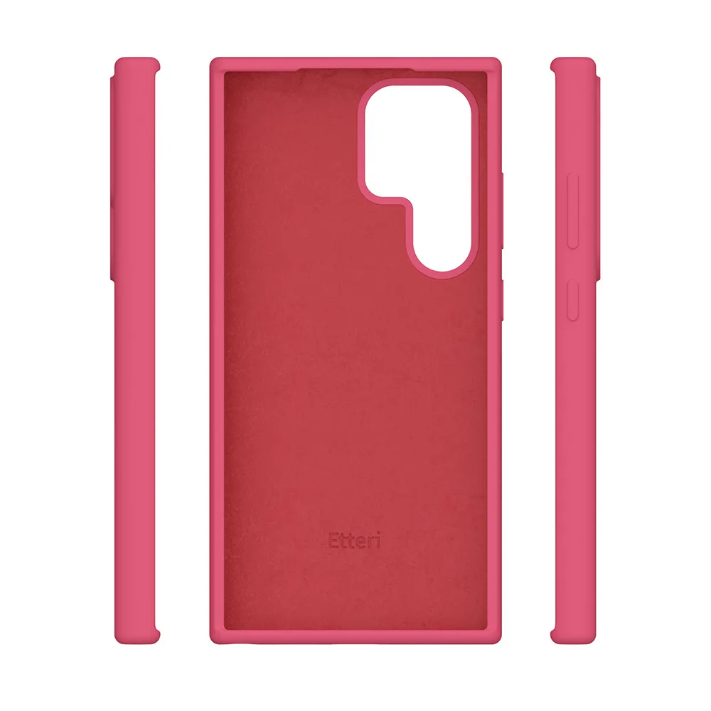 Etteri Silicone case for Samsung Galaxy S25 Ultra raspberry