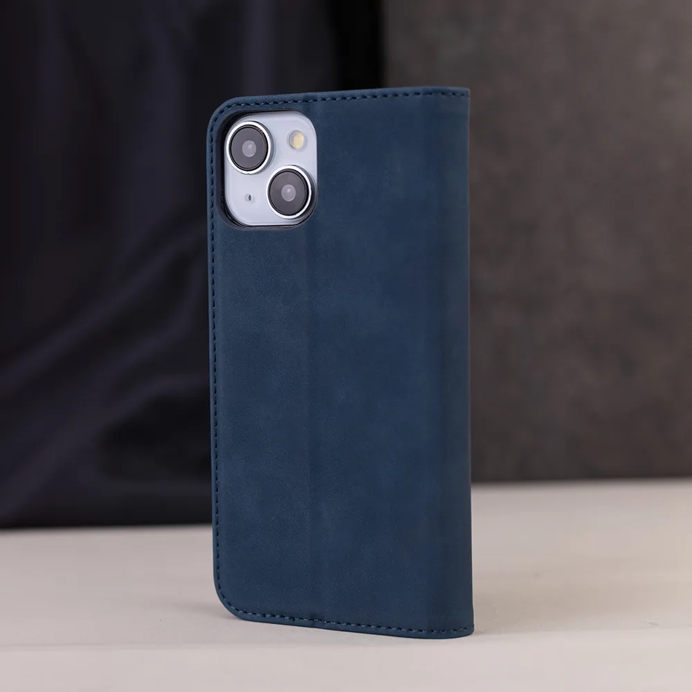 Smart Suede case for iPhone 17 Pro 6,3″ navy blue