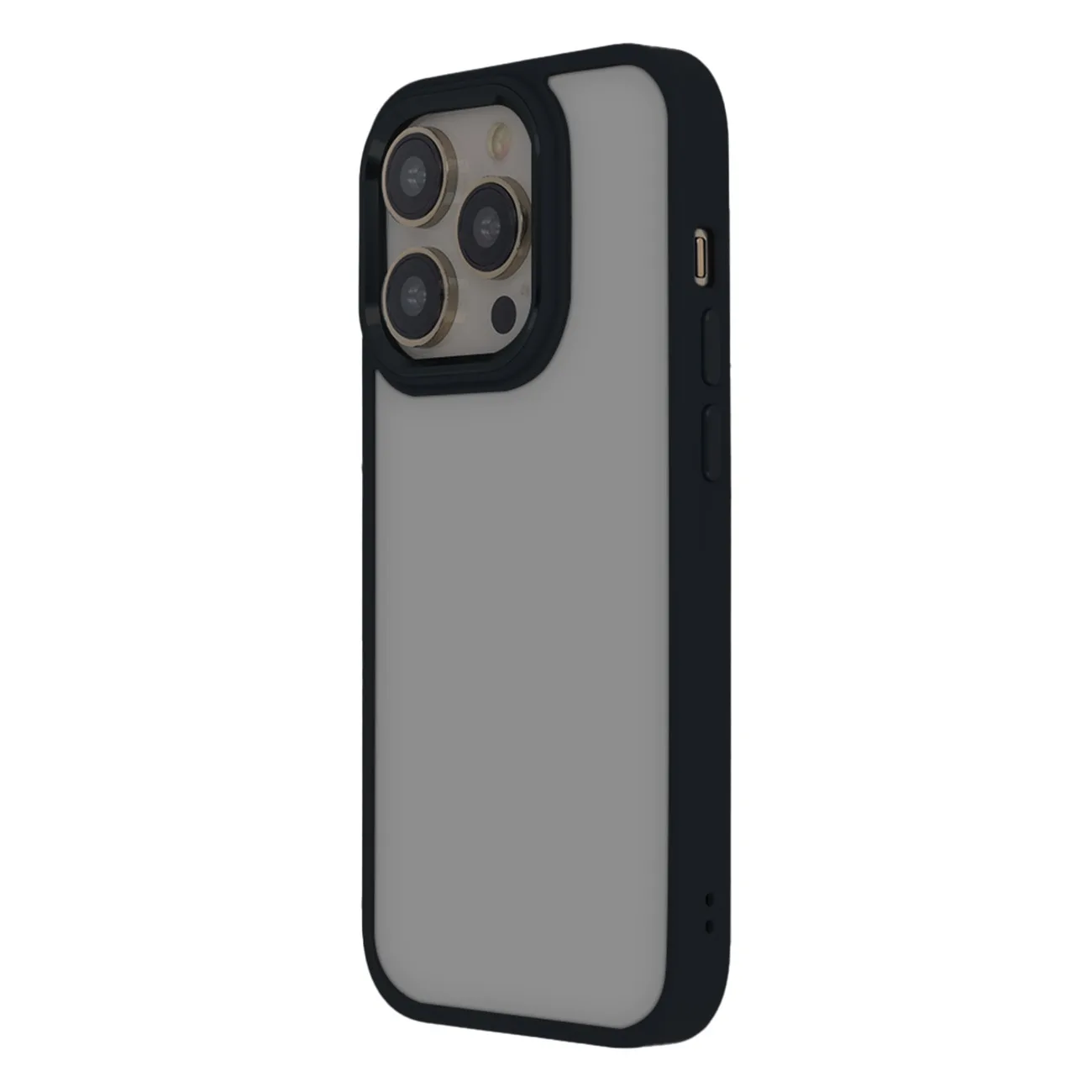 Svart satin elegant matt skal för iPhone 16 Plus