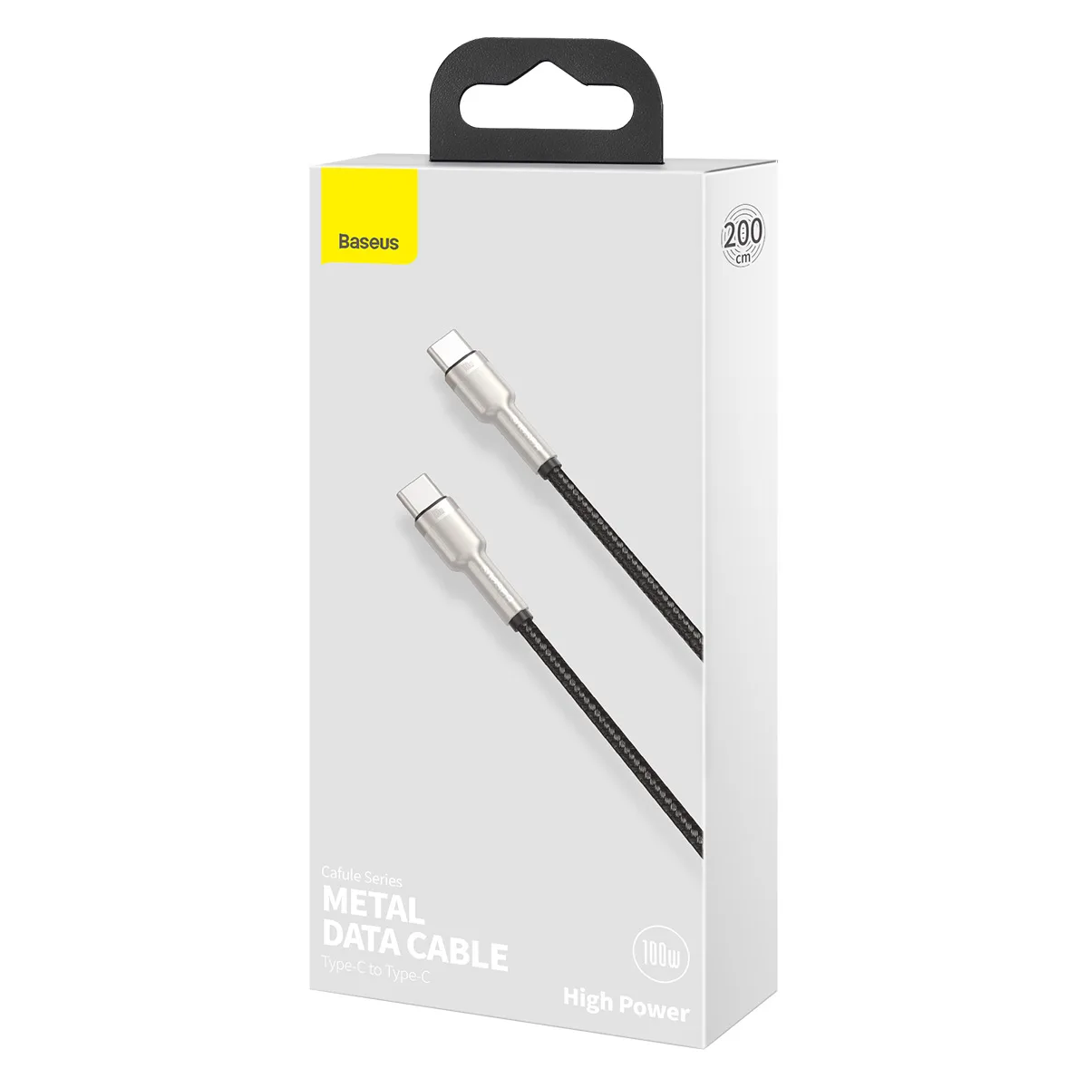Baseus cable Cafule Metal PD USB-C – USB-C 2,0 m black 100W