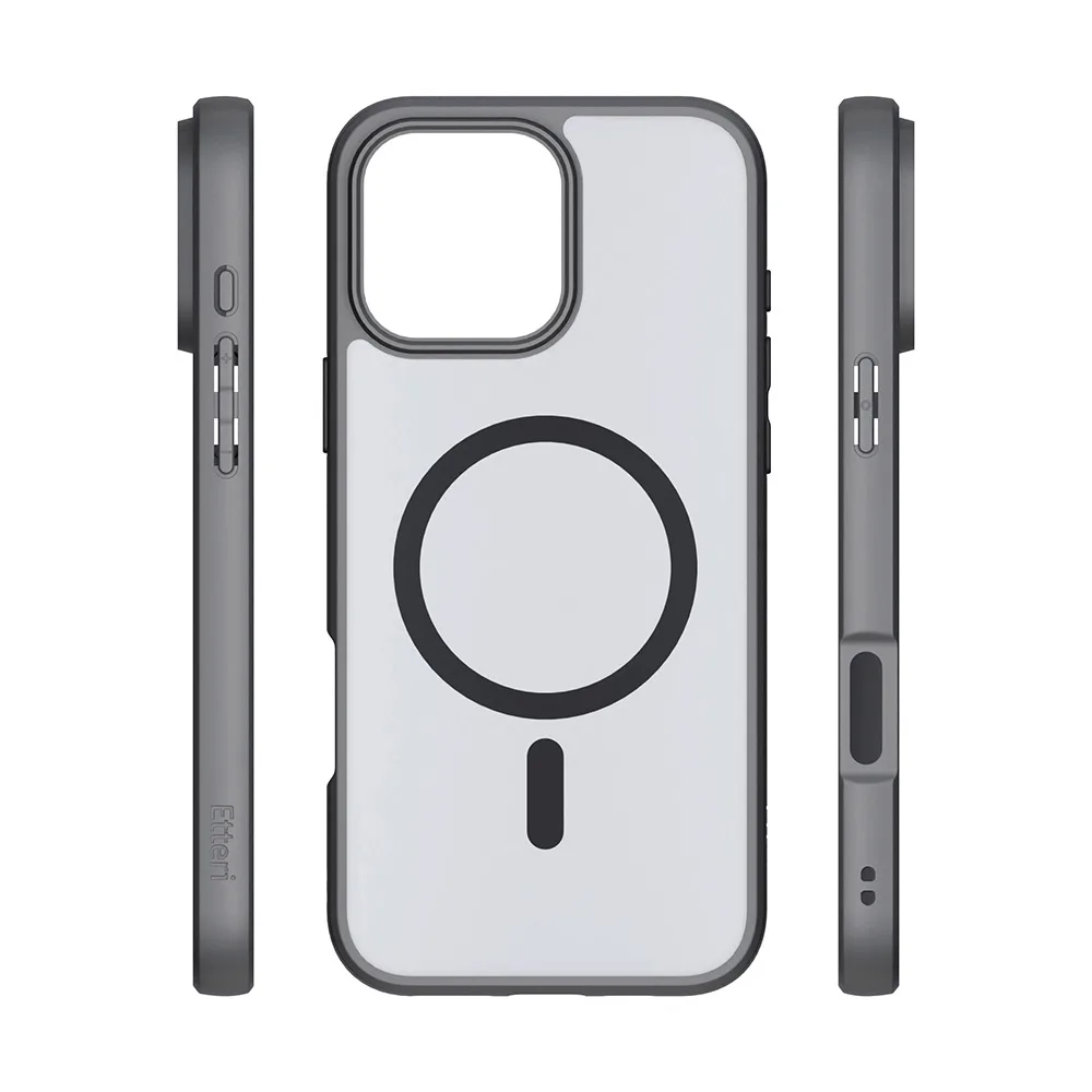 Etteri Matt Mag-fodral för iPhone 16 Pro Max 6,9 tum svart