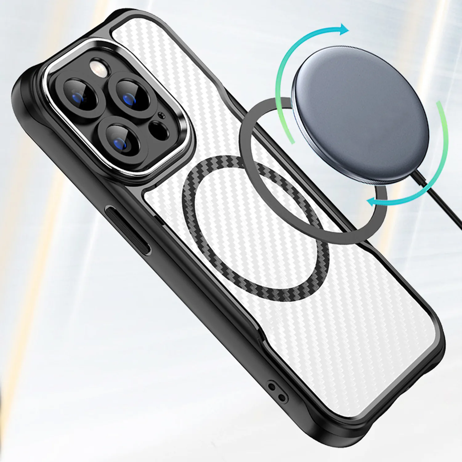 Defender Carbon Mag case for iPhone 16 Pro 6,3″ black