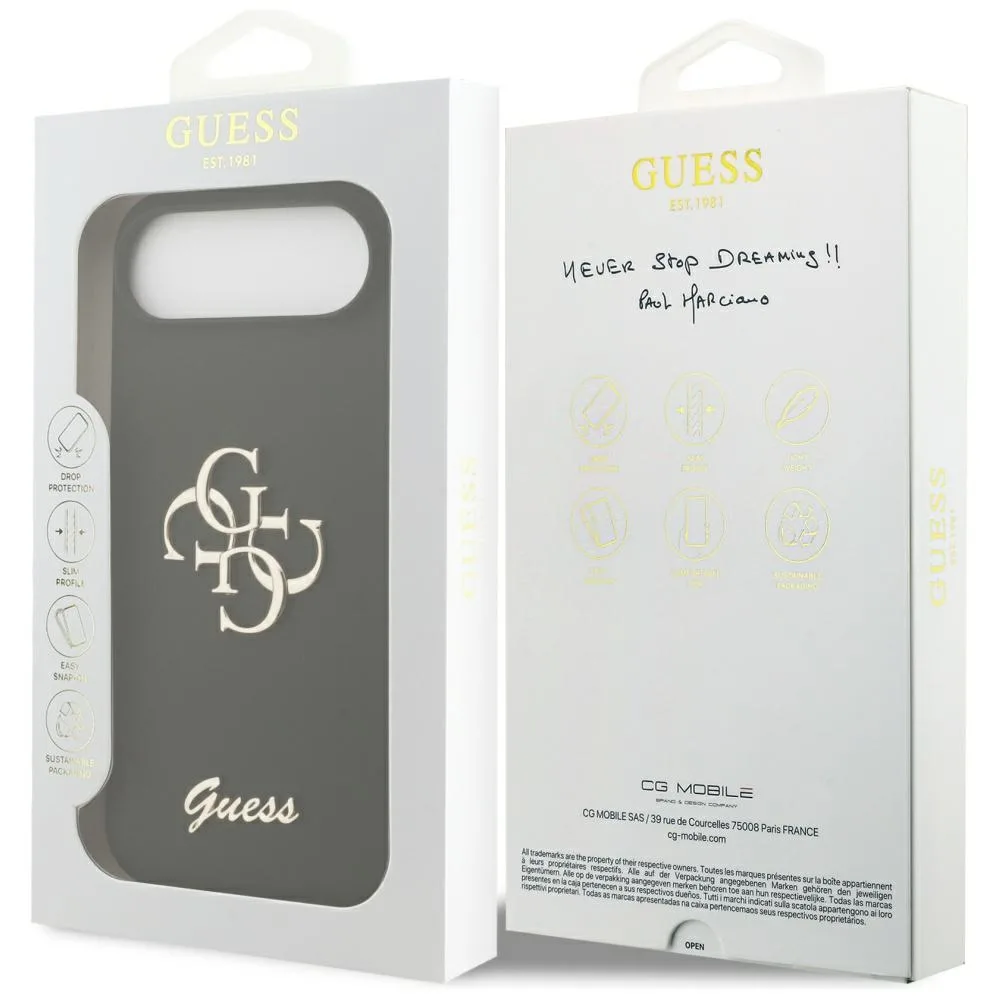 Guess Silicone Big 4G Script case for iPhone Air black