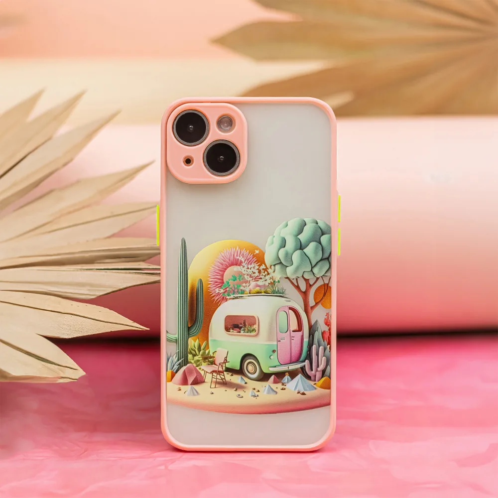 Ultra Trendigt fodral till iPhone 12 6,1″ Resa rosa