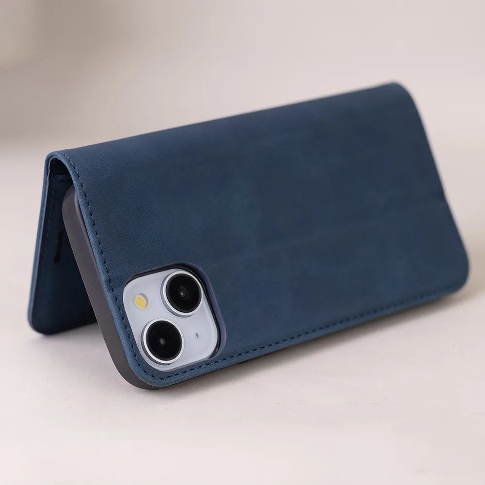 Smart Suede case for iPhone 17 Pro 6,3″ navy blue