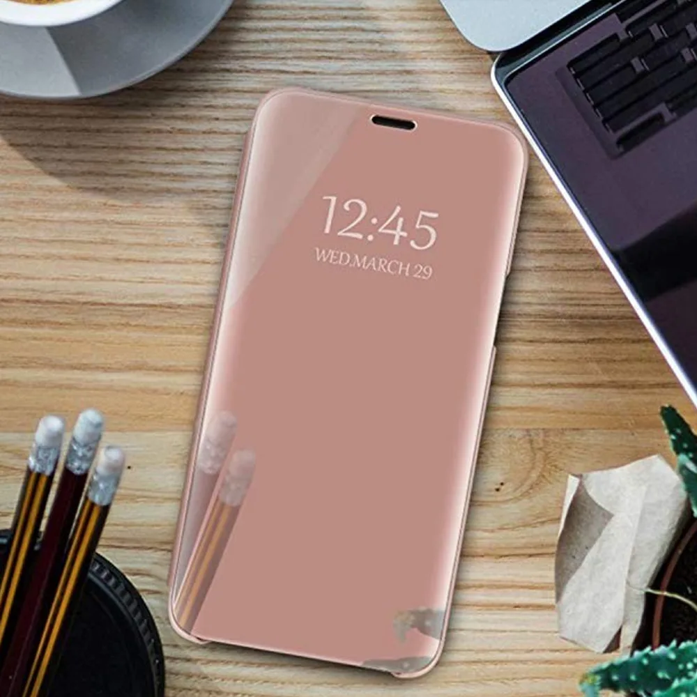 Smart Clear View-fodral för Samsung Galaxy S23 FE – rosa