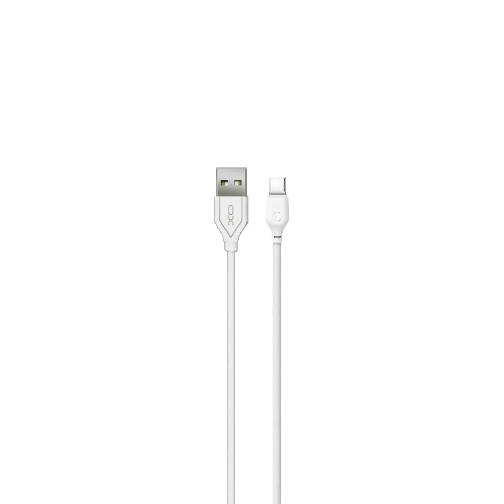 XO-kabel NB103 USB – microUSB 1,0 m 2,1A vit