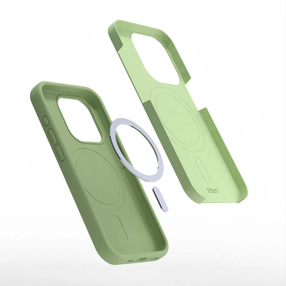 Etteri Silicone Mag-fodral för iPhone 13 6,1″ ljusgrön
