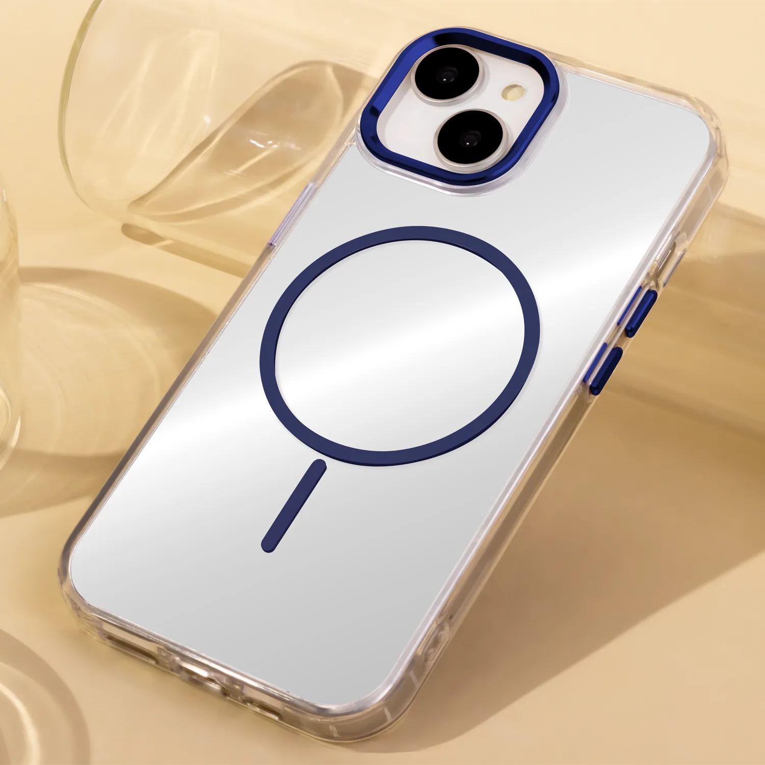 Clear Thin Mag case for iPhone 17 Pro 6,3″ blue