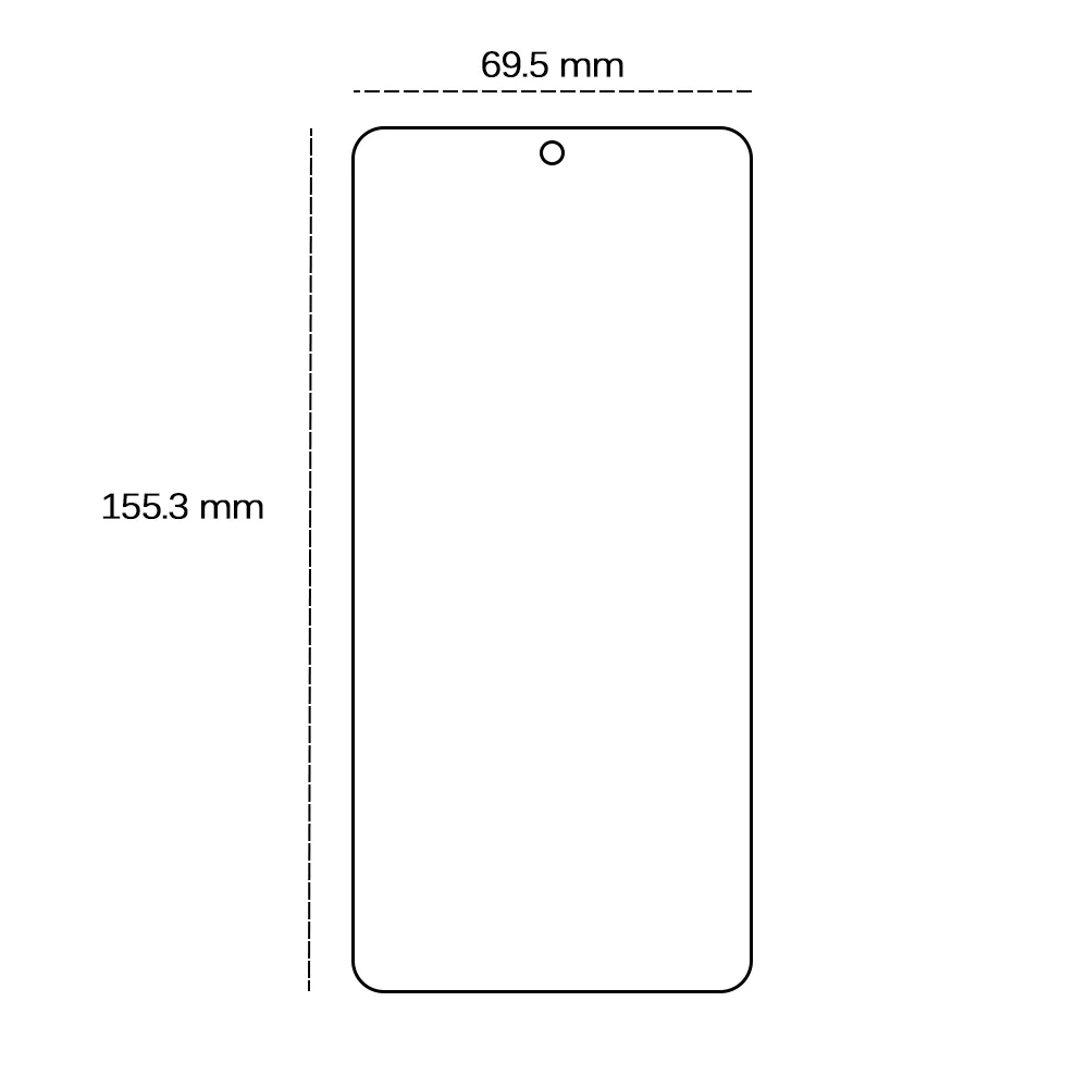 Härdat 2,5D-glas för Motorola Moto G55 5G