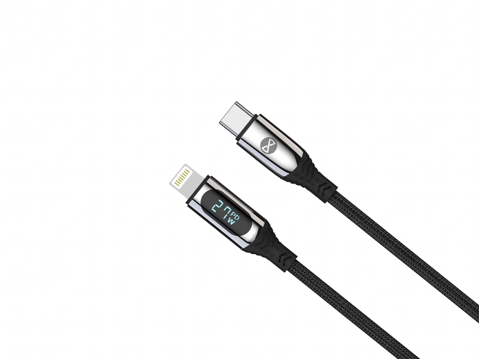 Forever LCD-kabel USB-C – Lightning 1,0 m 27W svart