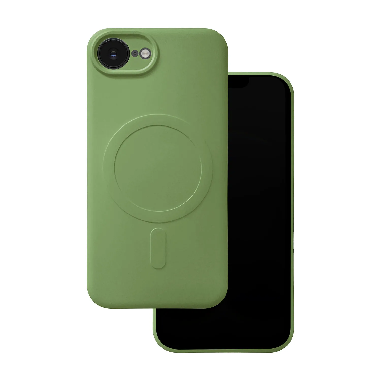 Enkelt Color Mag-fodral för iPhone 16e i ljusgrönt