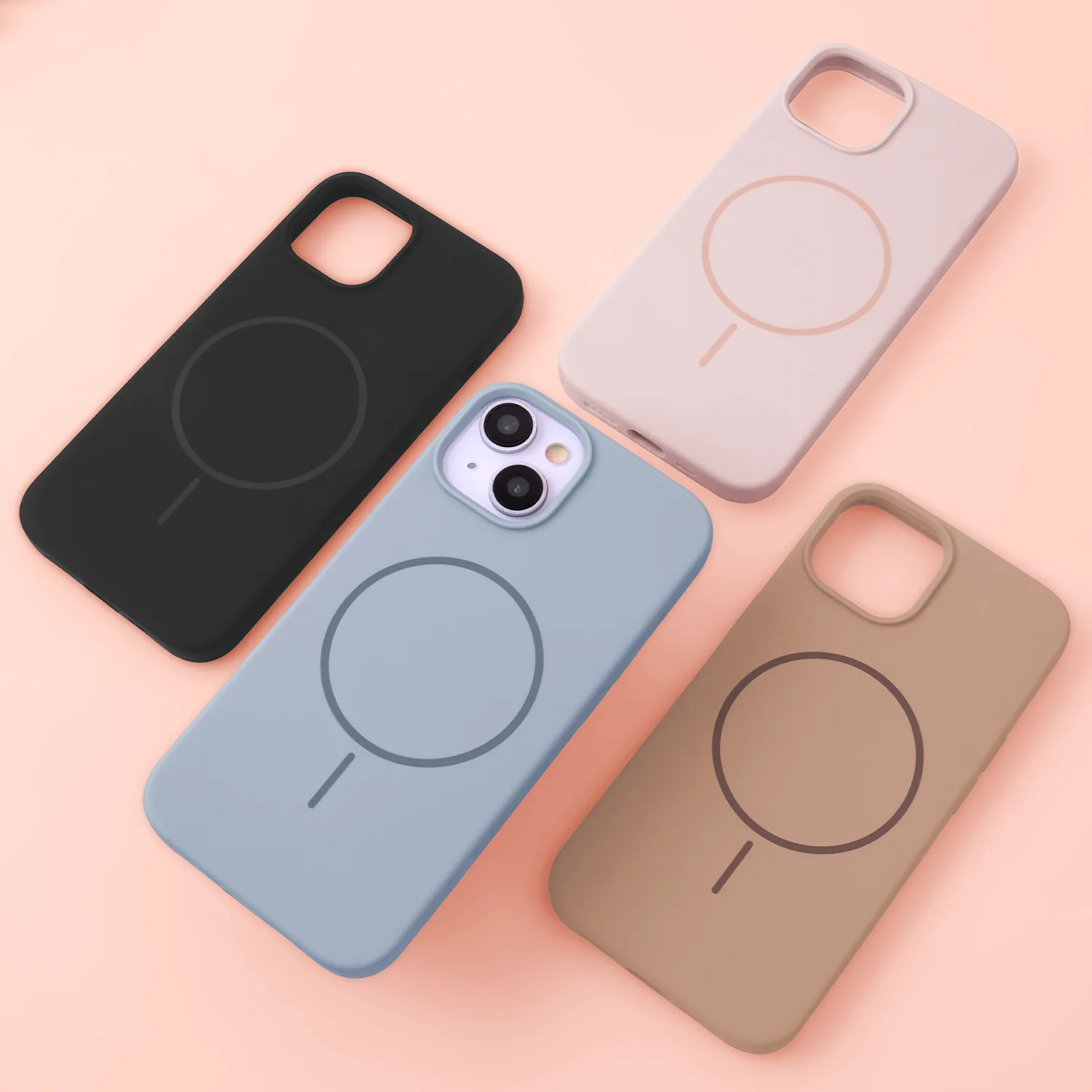 Silicone Thin Mag case for iPhone 12 / 12 Pro 6,1″ light blue