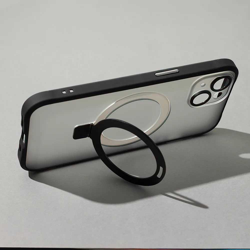 Mag Ring-fodral för iPhone 15 Plus 6,7″ svart