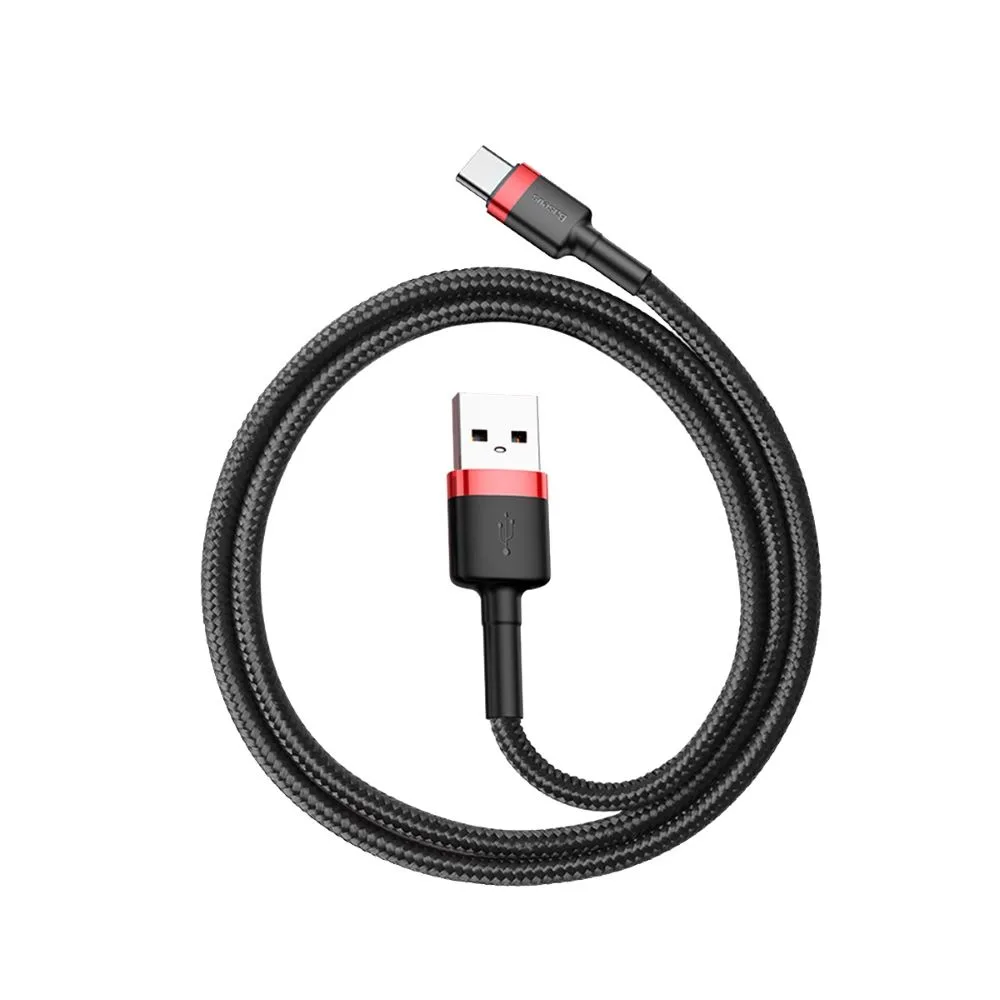 Baseus cable Cafule USB – USB-C 1m 3A red-black