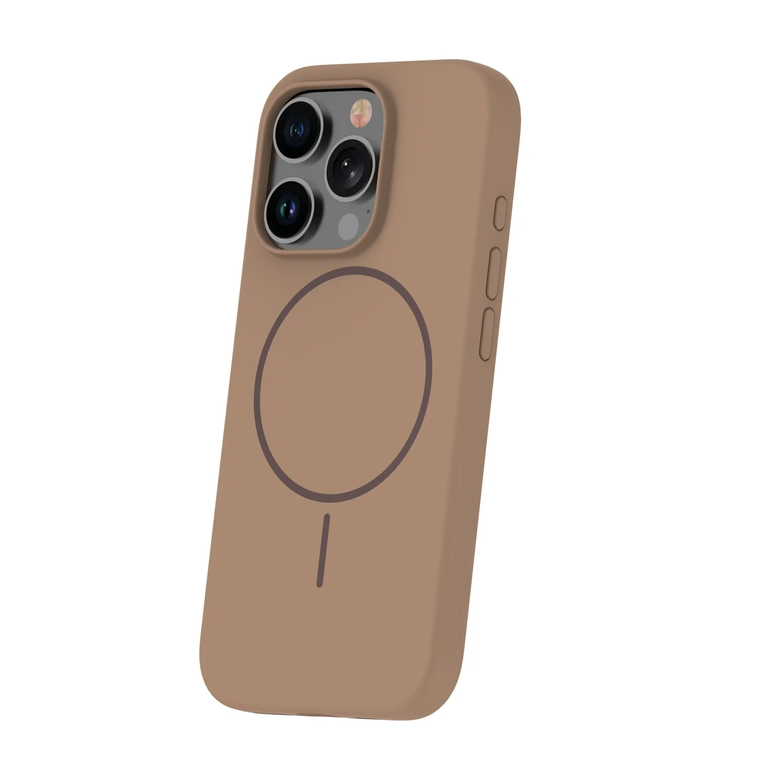 Silicone Thin Mag case for iPhone 14 6,1″ brown