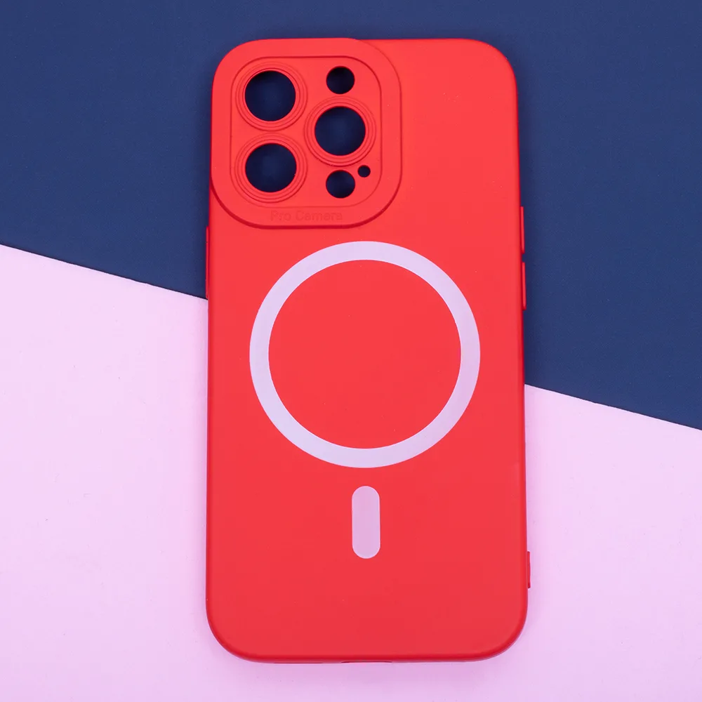 Silicon Mag-fodral för iPhone 14 6,1″ rött