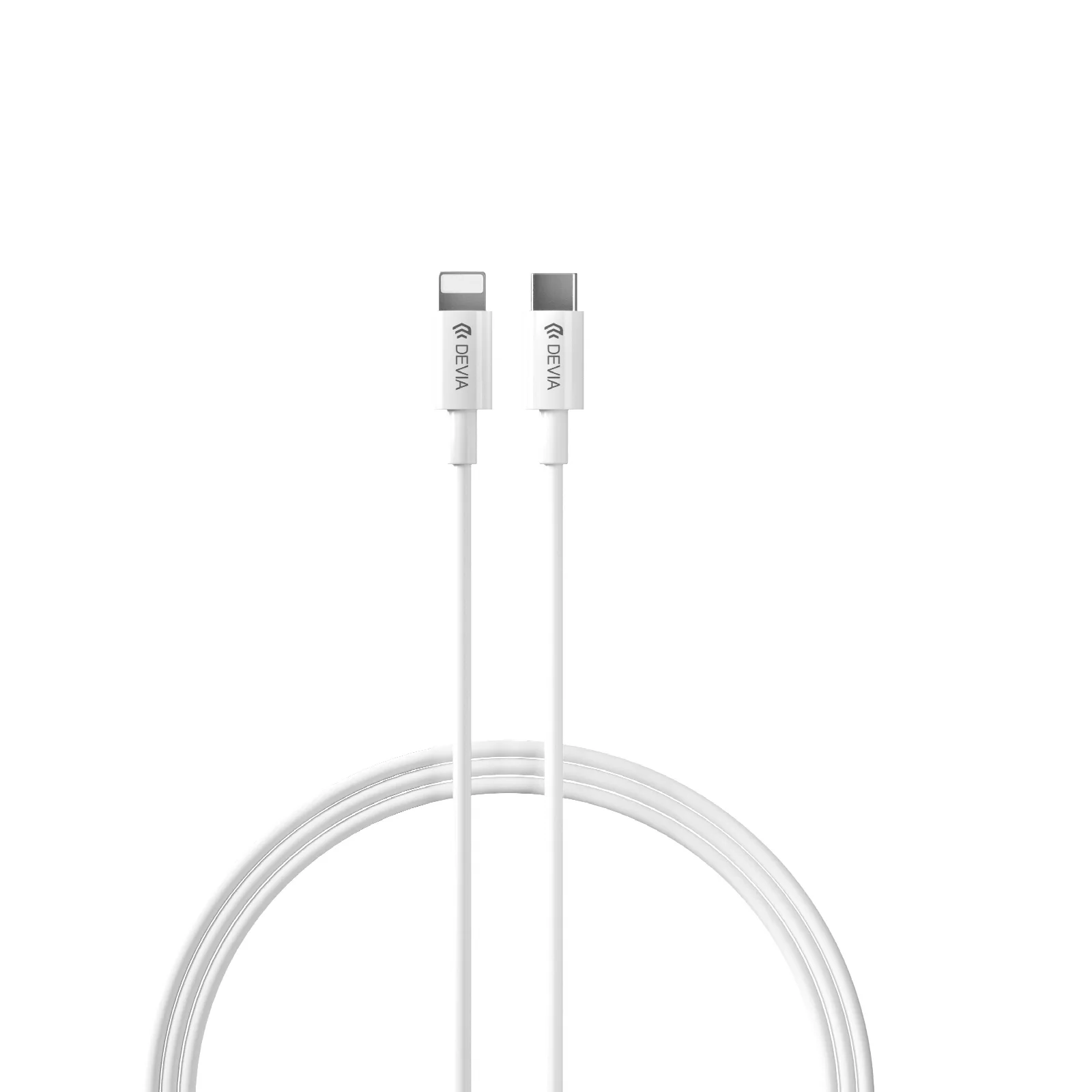 Devia wall charger Smart PD 20W 1x USB-C white + Lightning – USB-C cable V2