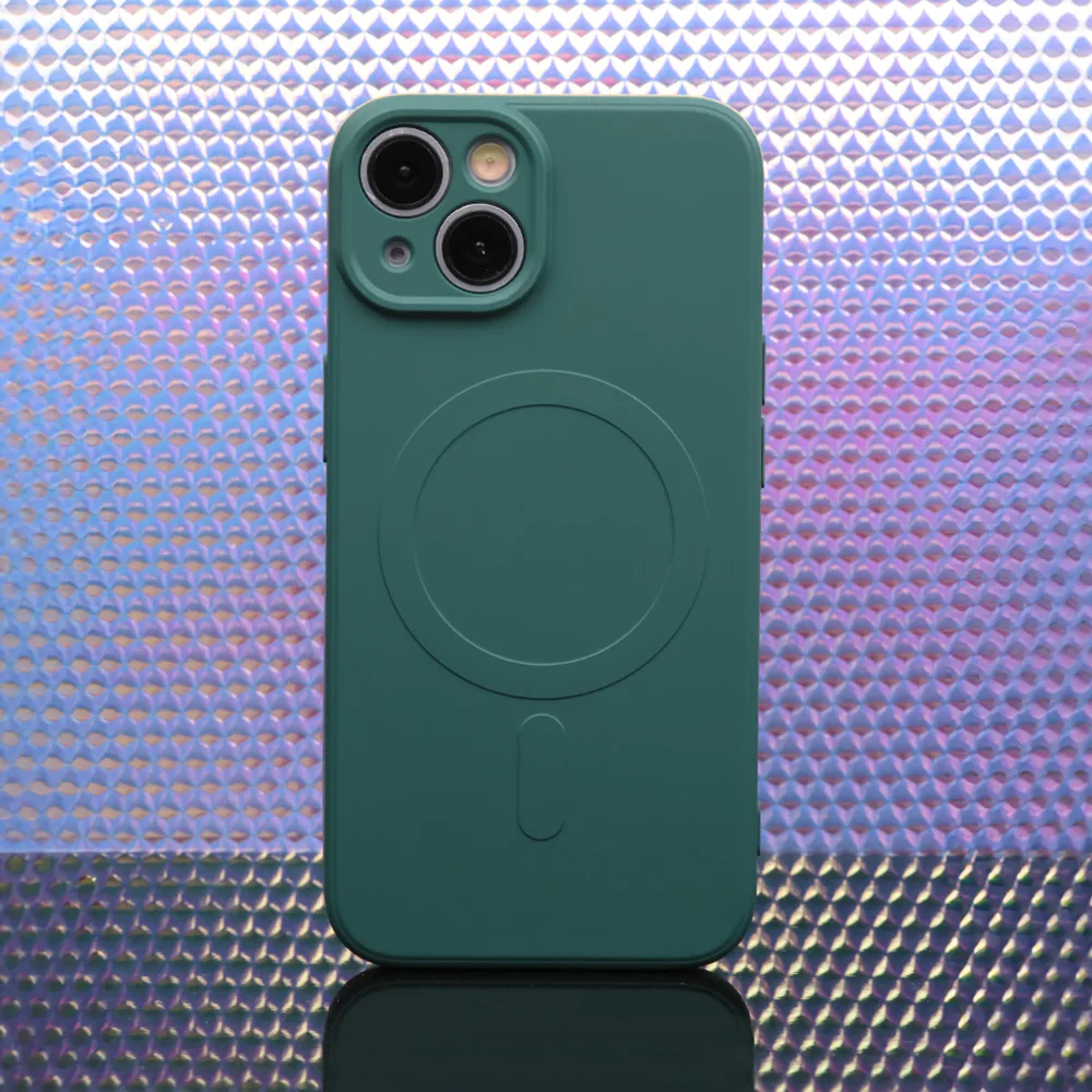 Enkelt Color Mag-fodral för iPhone 16 Plus 6,7″ i mörkgrön