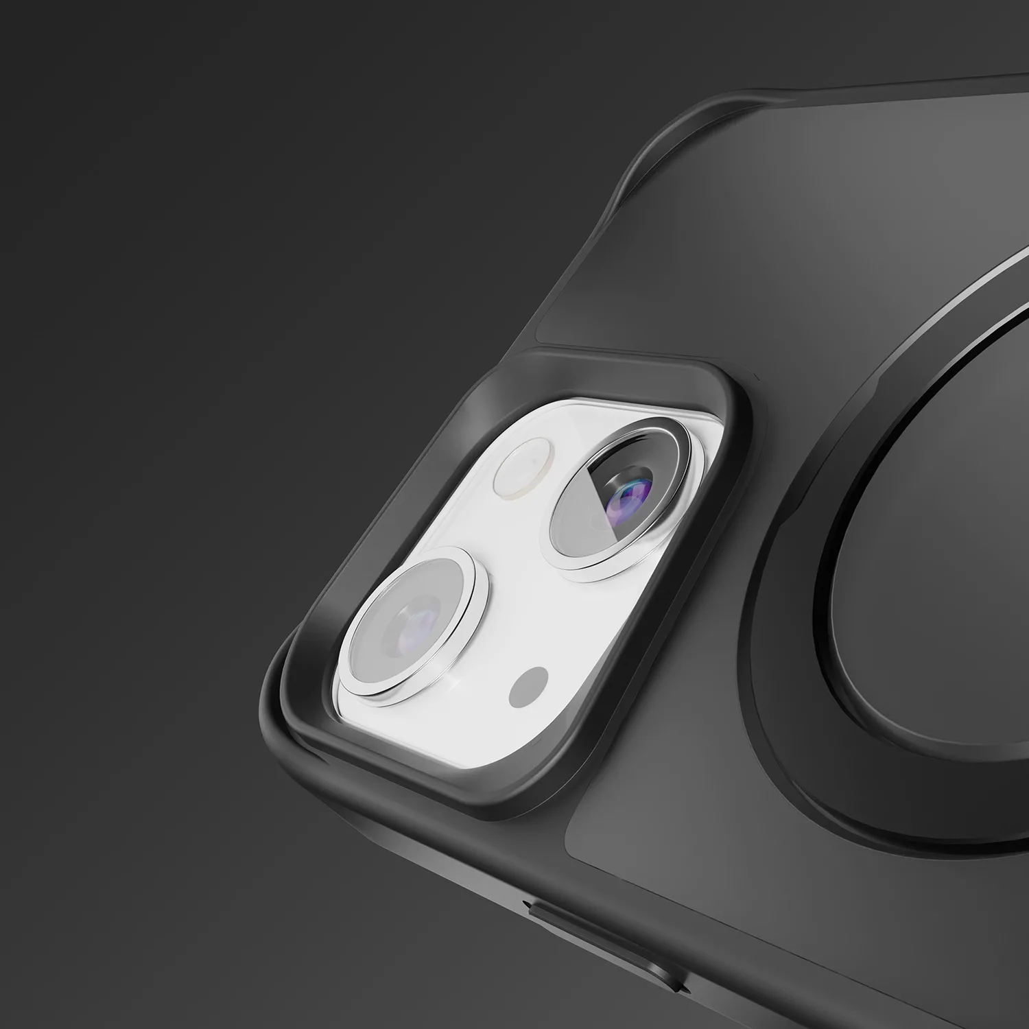 Etteri Matt Mag Ring-fodral för iPhone 14 6,1 tum svart