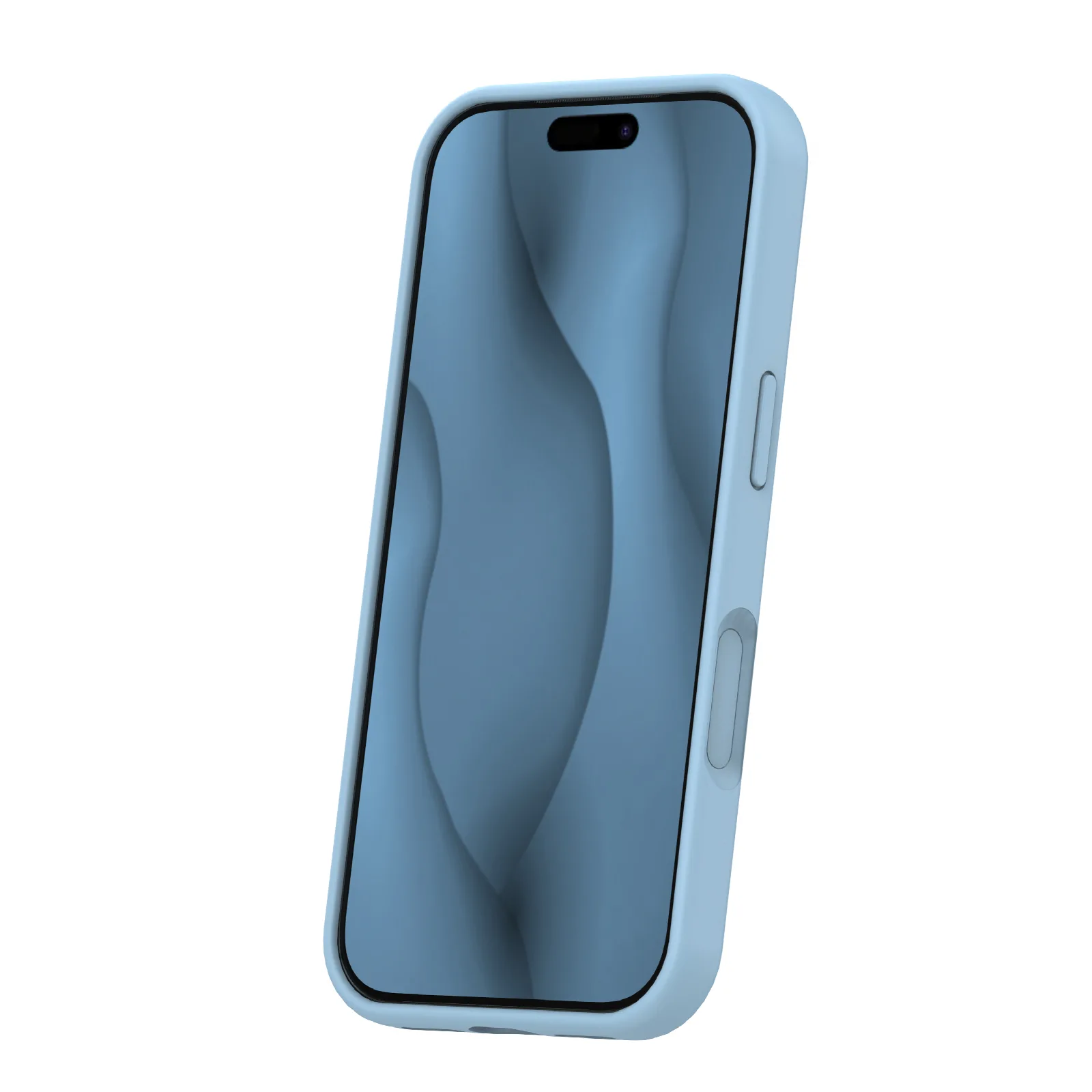 Silicone Thin Mag case for iPhone 17 Pro 6,3″ light blue