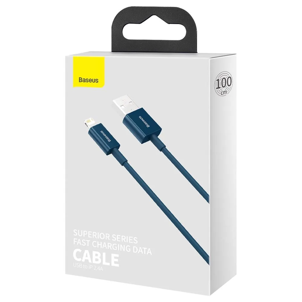 Baseus cable Superior USB – Lightning 1,0 m 2,4A blue