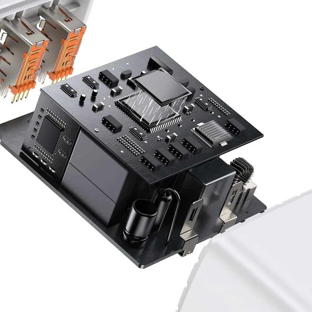 Baseus wall charger Compact PD 30W 1x USB-C 2x USB white