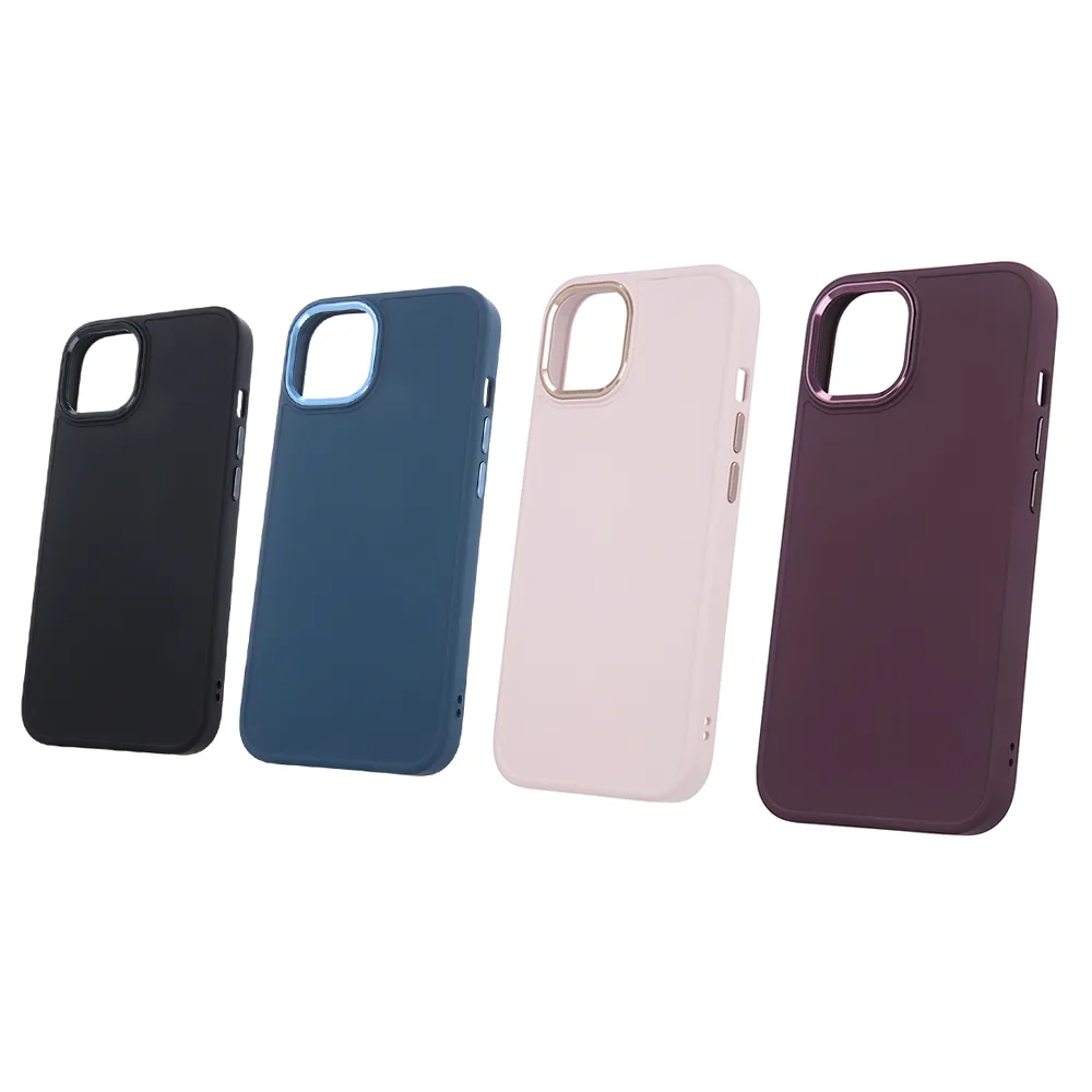 Satinfodral för iPhone 15 Pro 6,1″ mörkblått