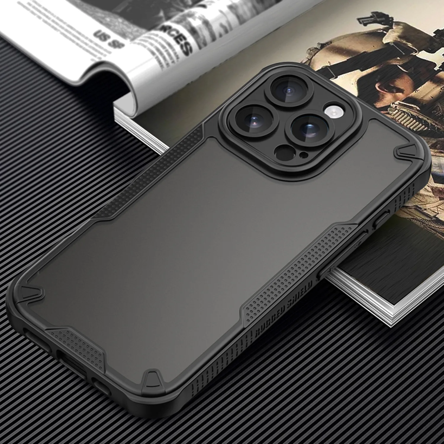 Defender Matt case for iPhone 16 6,1″ black