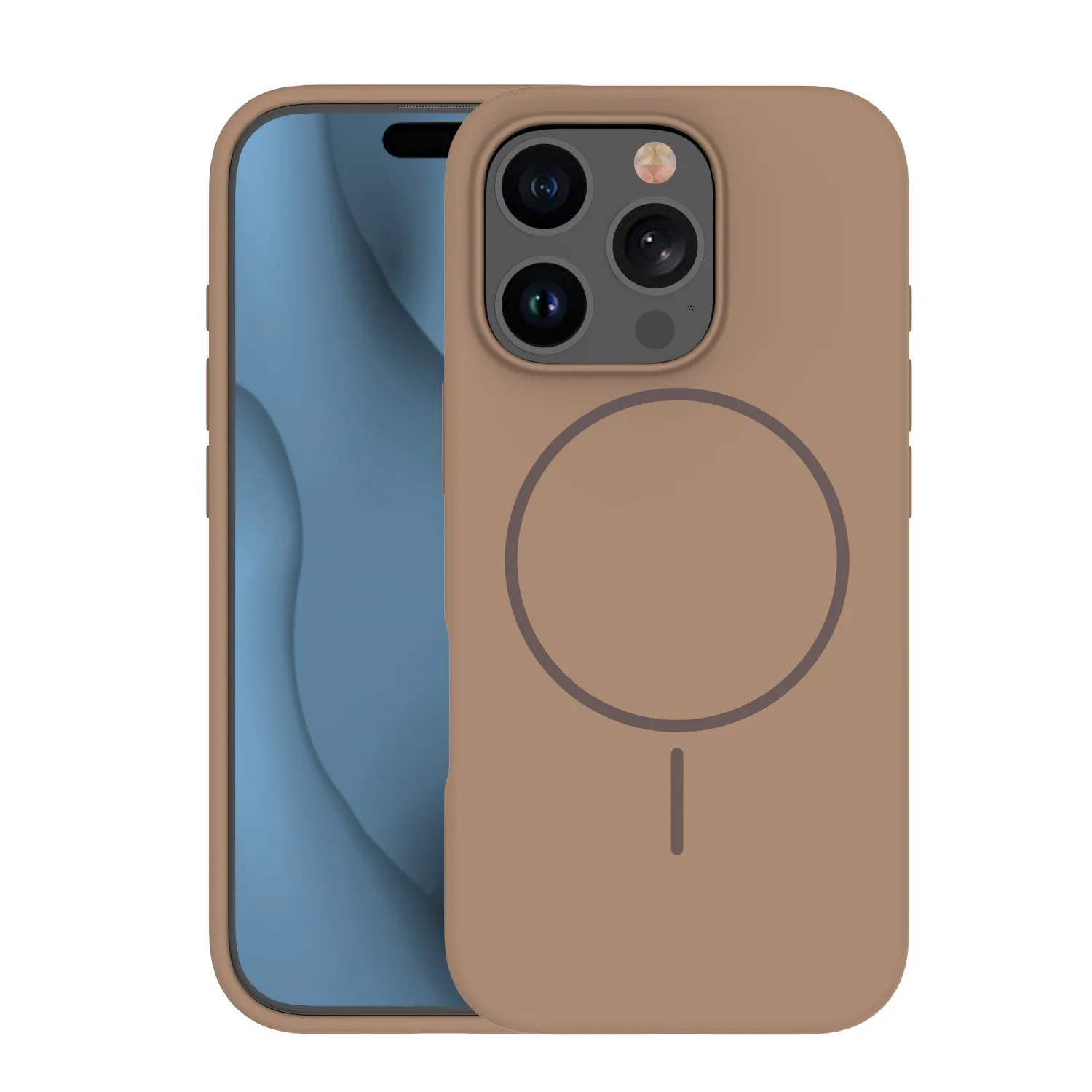 Tunt silikonfodral för iPhone 12 / 12 Pro 6,1″ i brunt