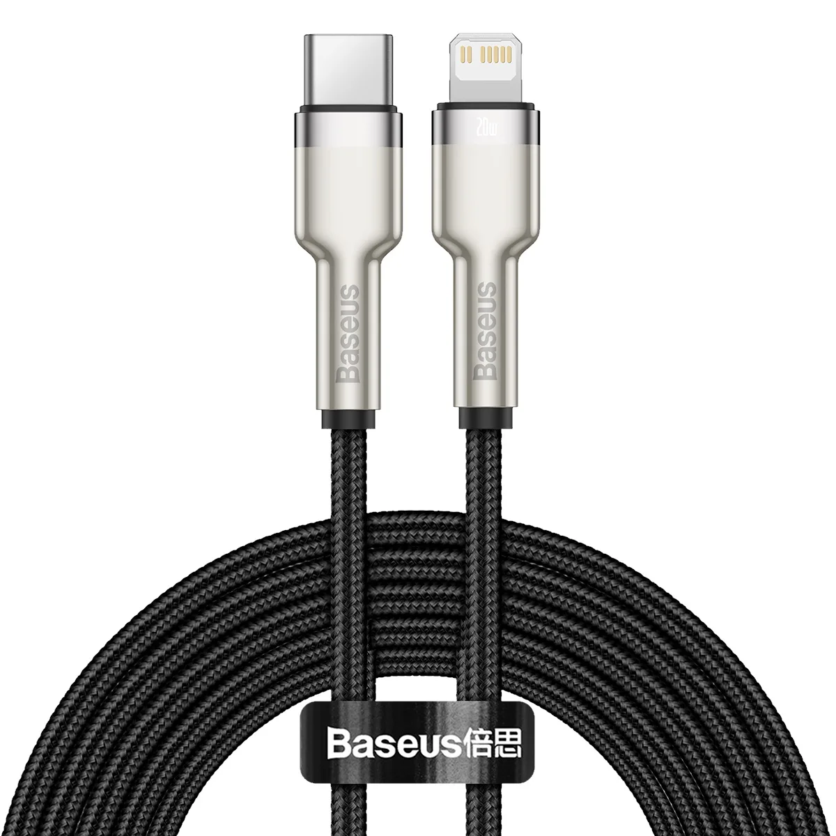 Baseus sladd Cafule Metal PD USB-C – Lightning 2,0 m svart 20W