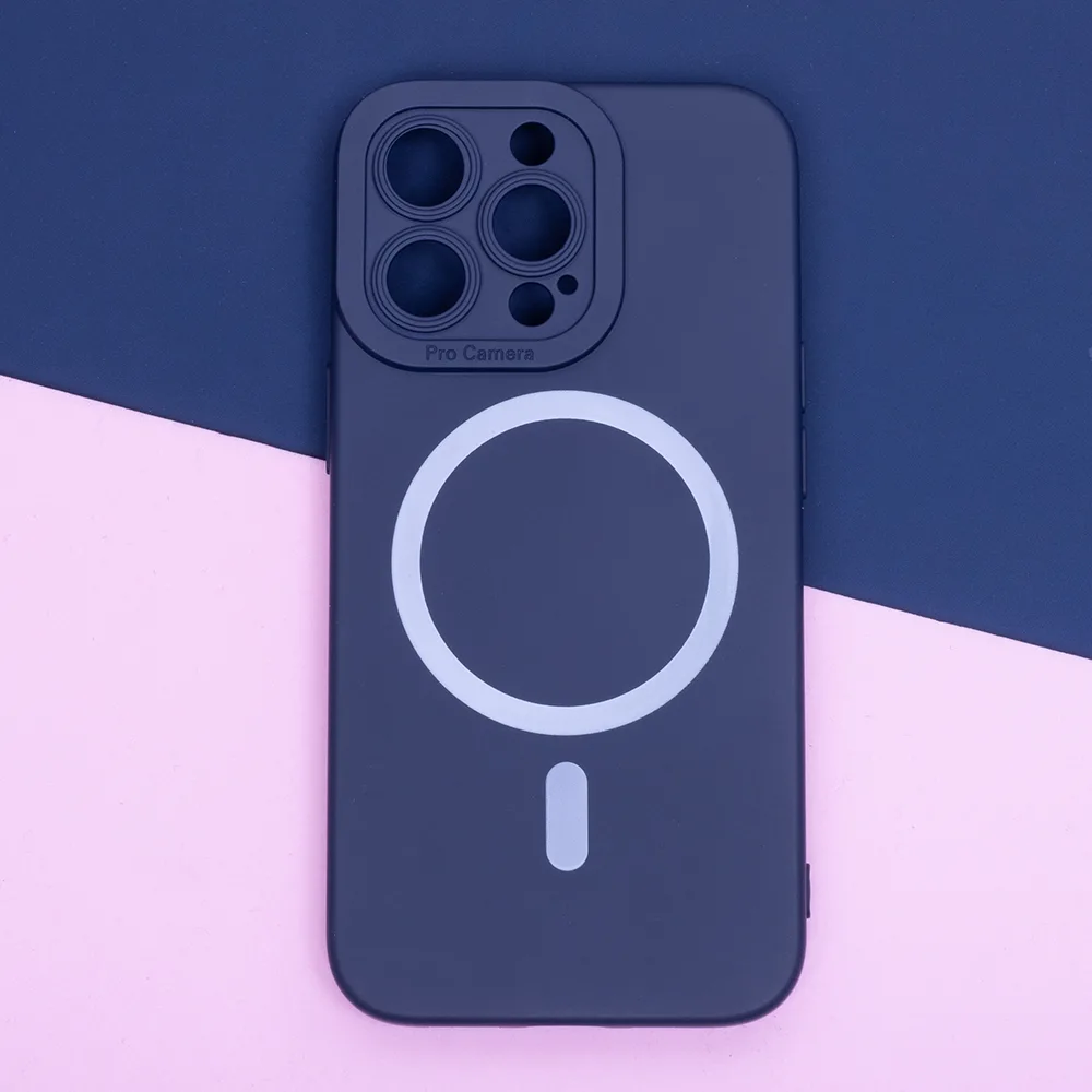 Silicon Mag-fodral för iPhone 15 Pro 6,1″ mörkblått