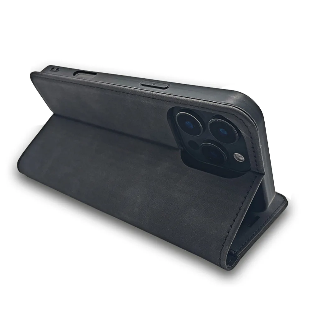 Smart Suede-fodral för Samsung Galaxy A15 4G / A15 5G i svart