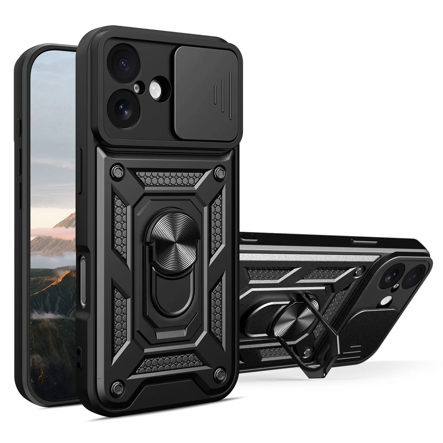 Defender Slide case for iPhone 17 6,3" black
