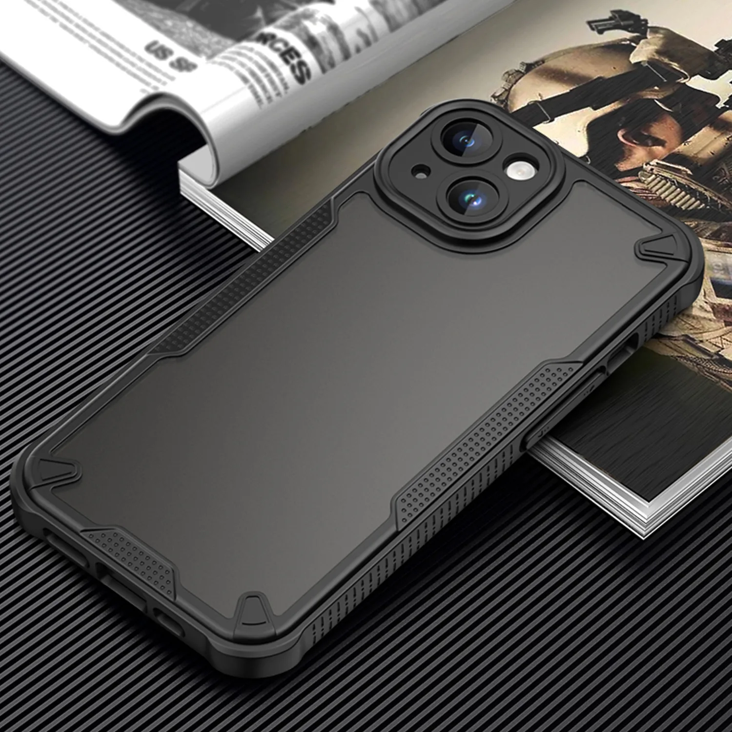 Defender Matt case for iPhone 15 6,1″ black