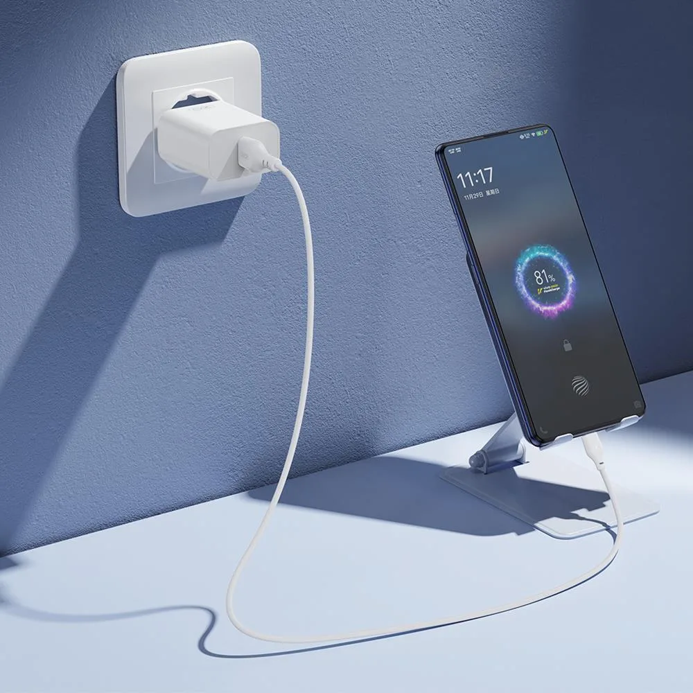 XO wall charger CE33 QC 18W 1x USB white + cable USB-C
