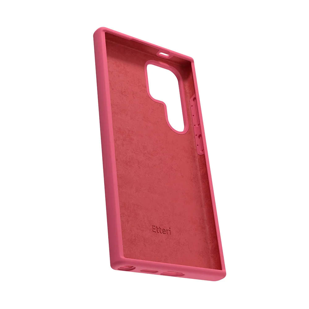 Etteri Silicone case for Samsung Galaxy S25 Ultra raspberry