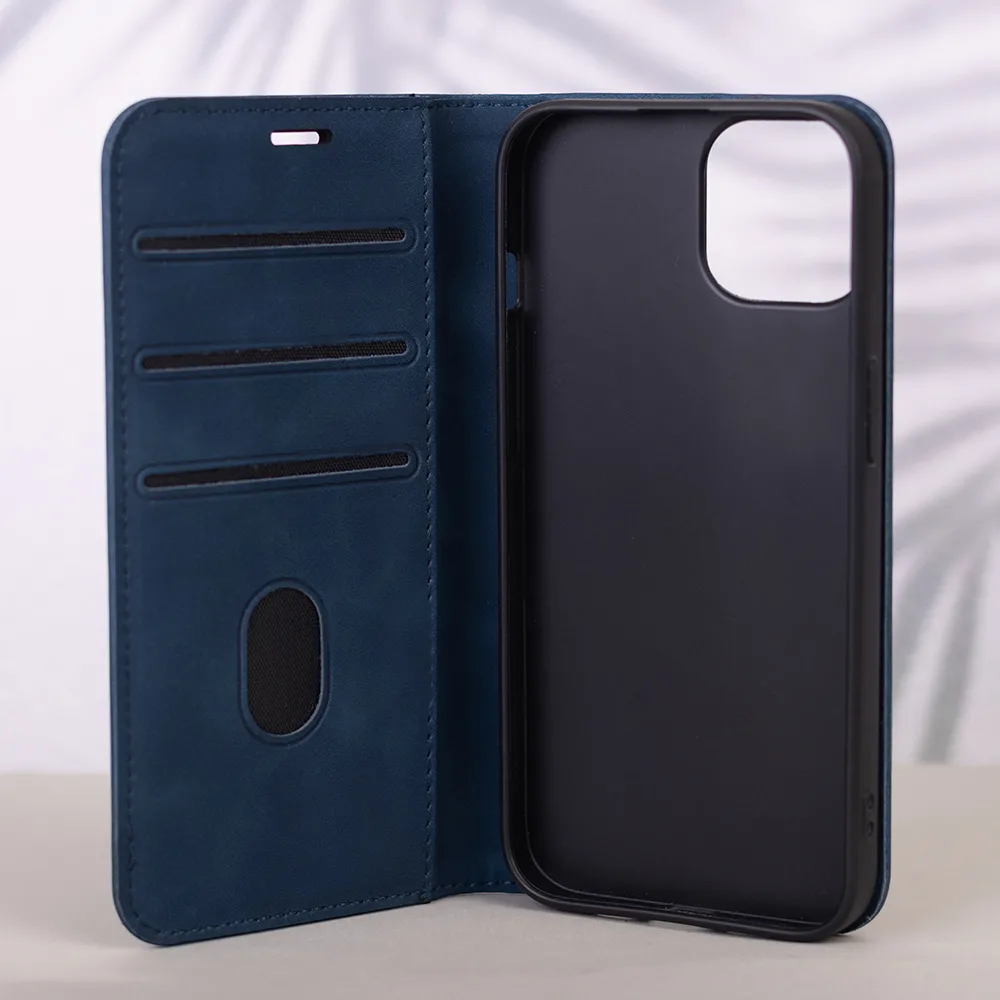 Smart Suede case for iPhone 17 Pro 6,3″ navy blue