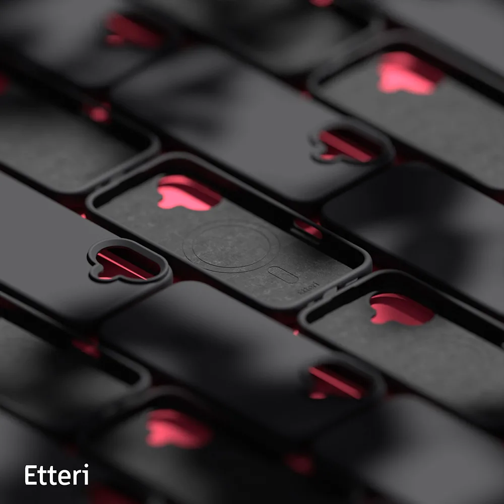 Etteri Silicone Mag case for iPhone 17 black