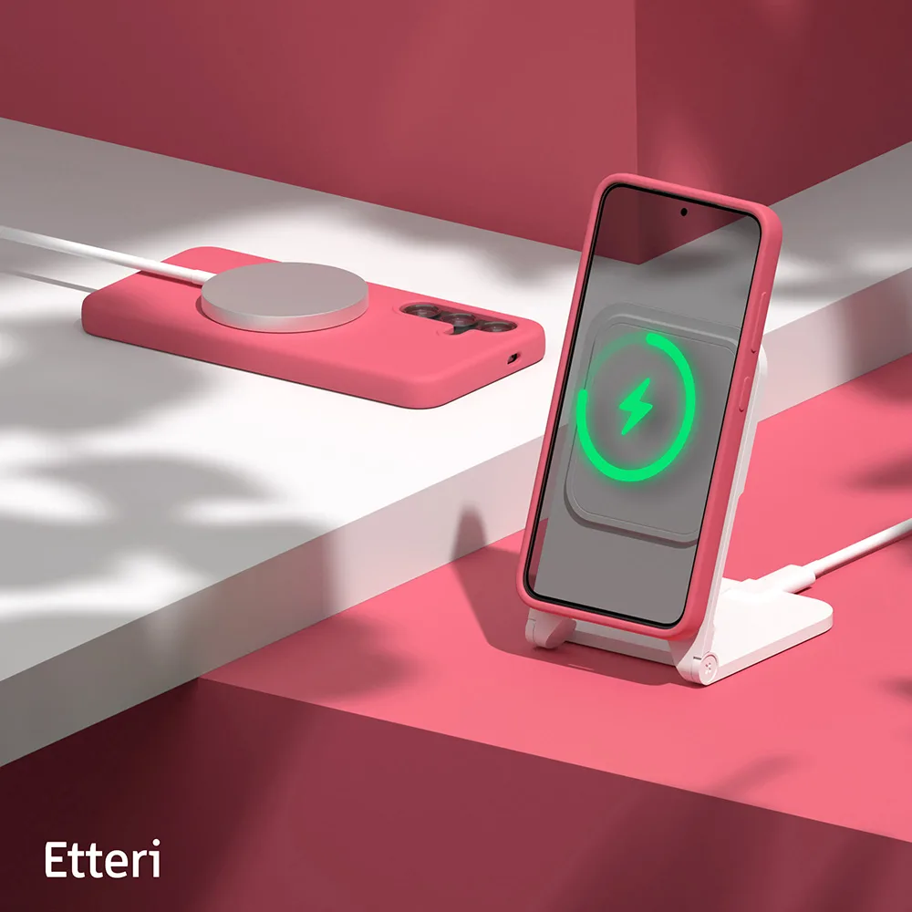 Etteri Silicone Mag case for Samsung Galaxy S25 Edge raspberry