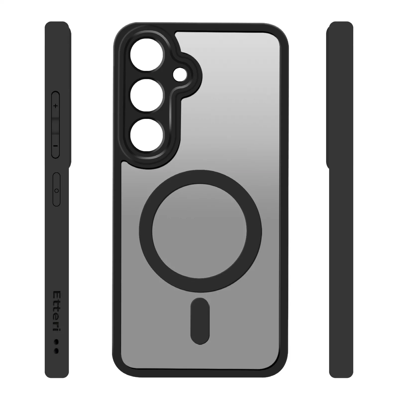 Etteri Matt Mag-fodral för Samsung Galaxy S25 i svart