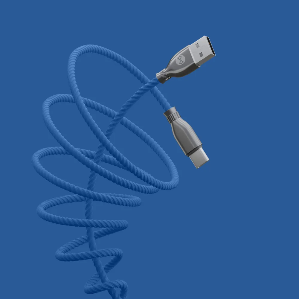 Forever Tornado cable USB – USB-C 1,0 m 3A navy blue