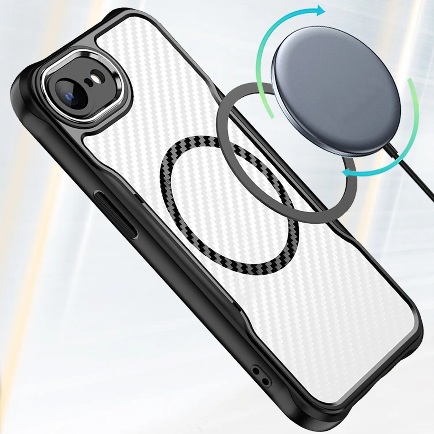 Defender Carbon Mag case for iPhone 16e black