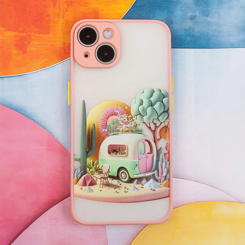 Ultra Trendigt fodral till iPhone 12 6,1″ Resa rosa
