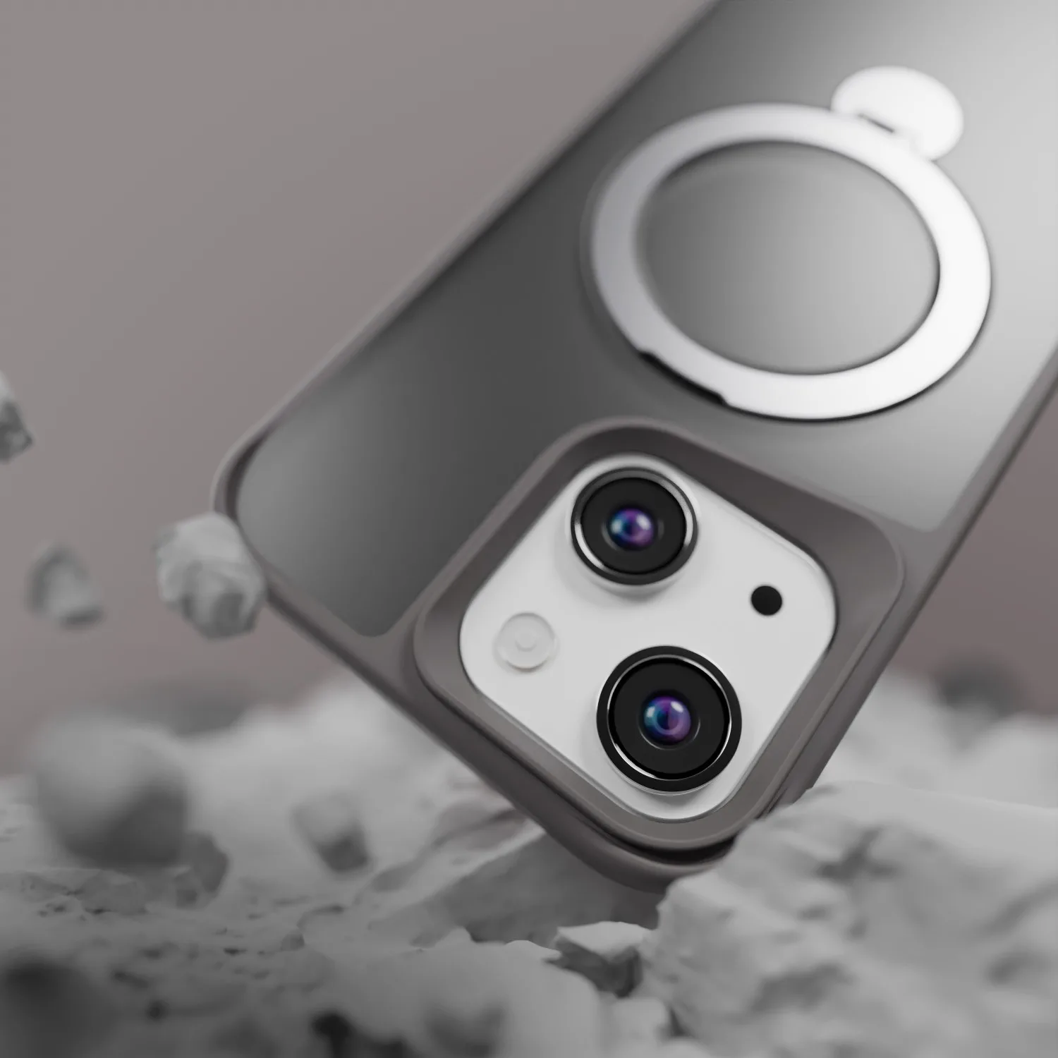 Etteri Matt Mag Ring-fodral för iPhone 14 6,1″ grå