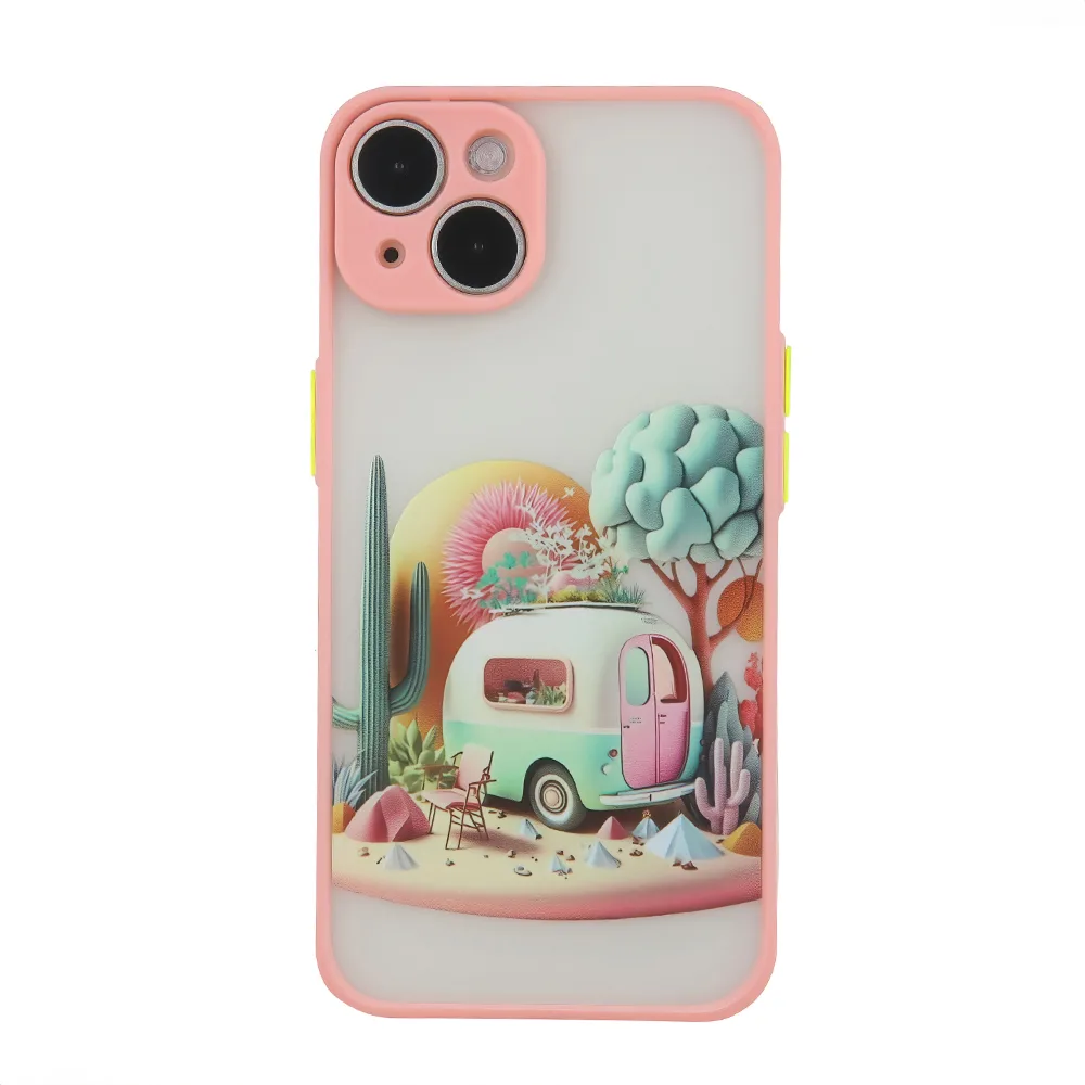 Ultra Trendigt fodral till iPhone 12 6,1″ Resa rosa