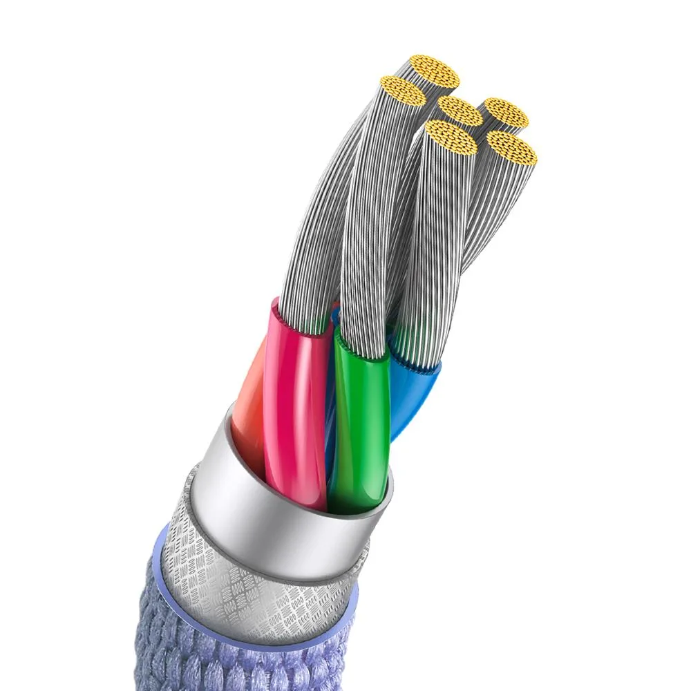 Baseus cable Crystal Shine USB – USB-C 1,2 m 100W purple