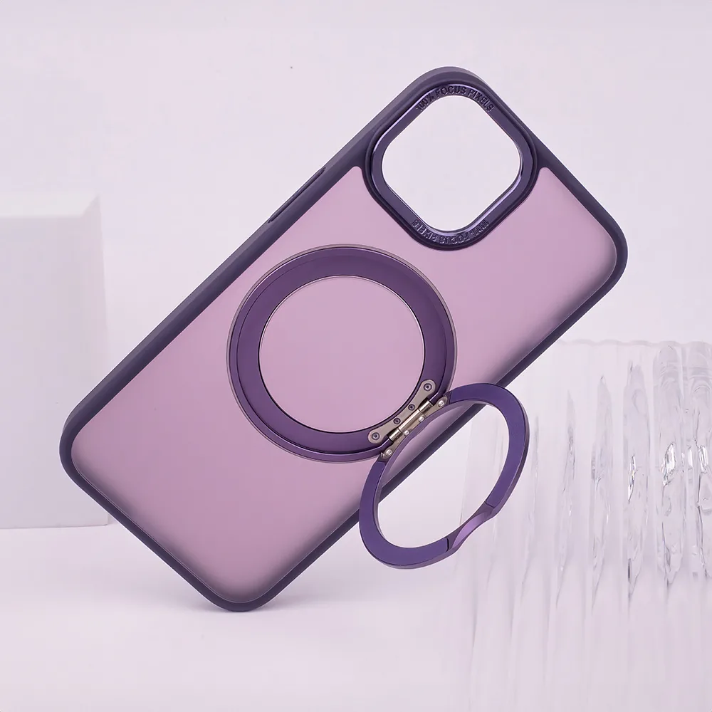 Mag Ring Roterande fodral för iPhone 15 Pro 6,1″ lila